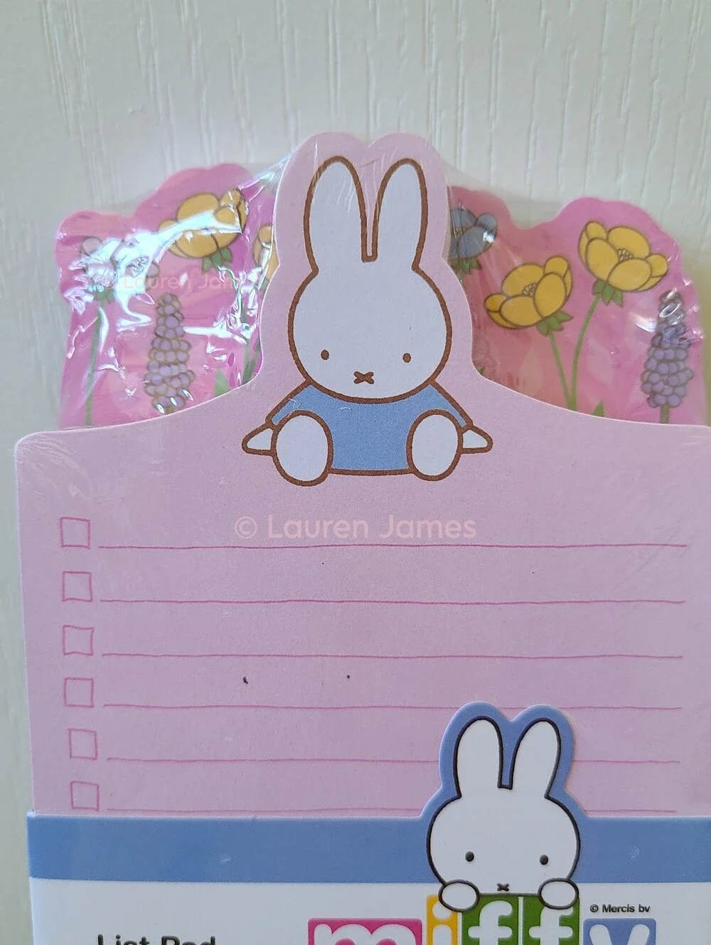 Miffy Pink Spring Meadow Floral Notebook & List Pad Stationery Set